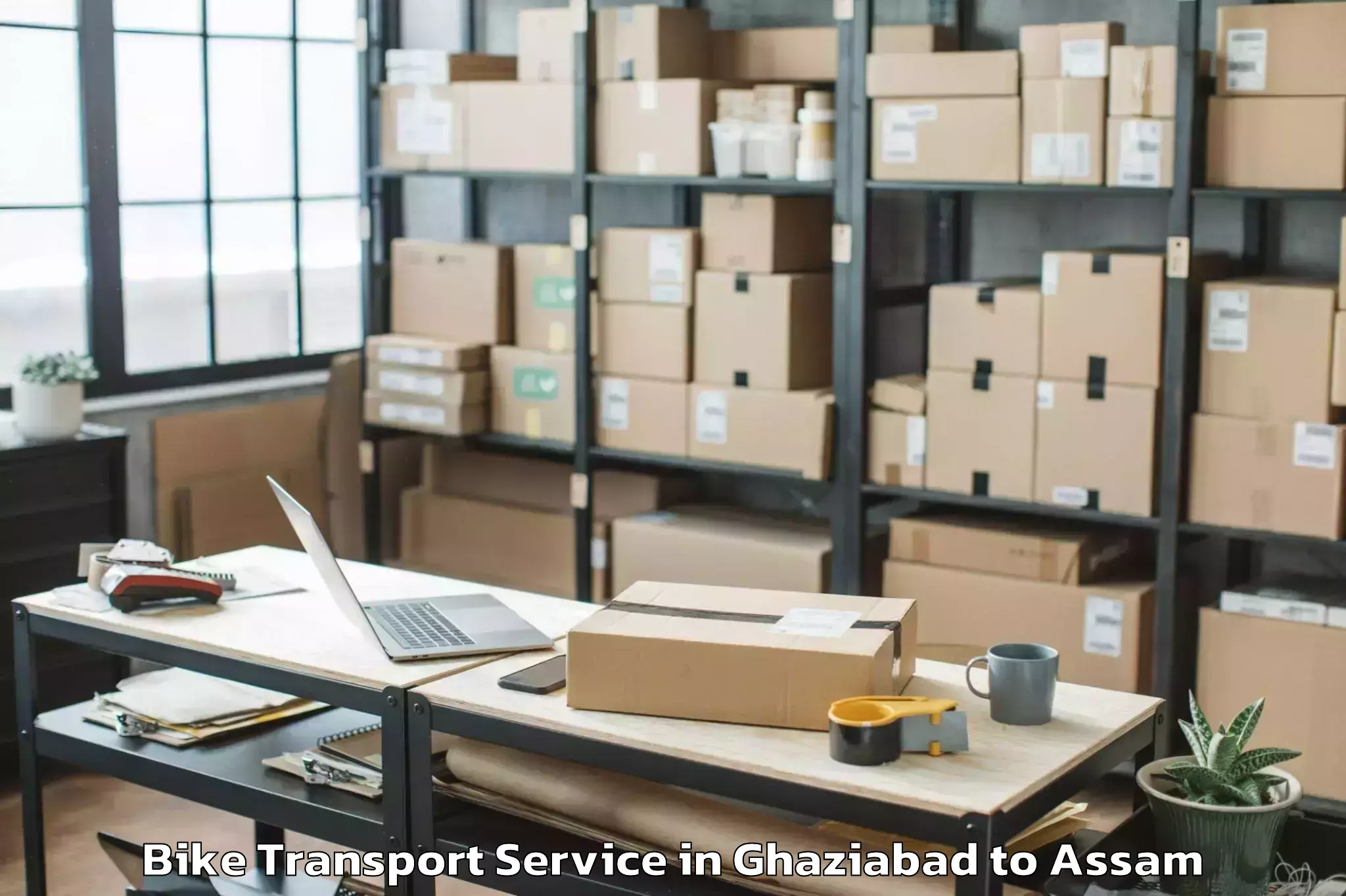 Leading Ghaziabad to Haflong Bike Transport Provider